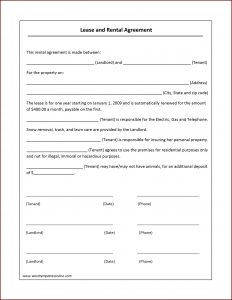 Lease Agreement Template Word