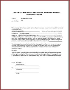 Lien Waiver Form