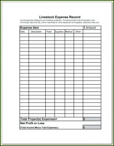 Livestock Record Keeping Forms