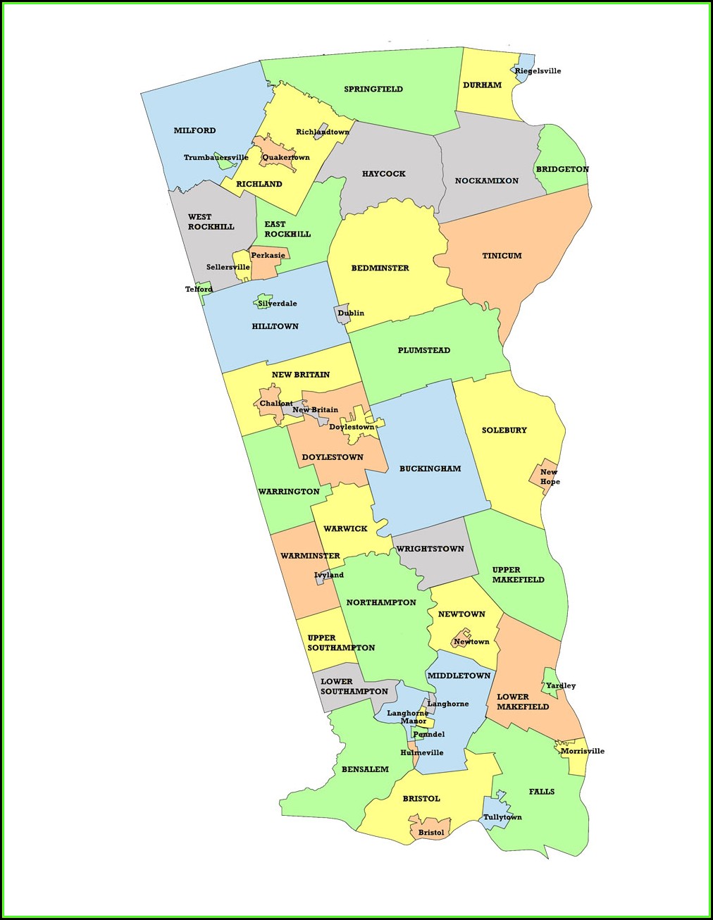 Map Of Bucks County Pa School Districts