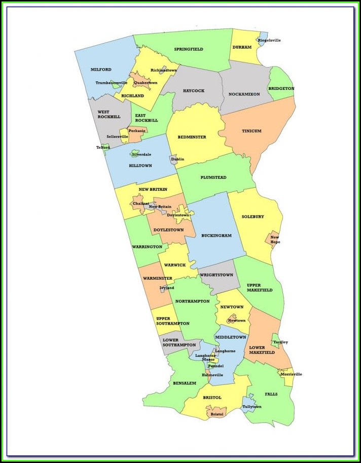 Map Of Bucks County Pa Townships