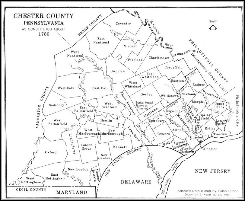 Map Of Chester County Pa
