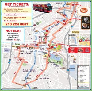 Map Of Downtown San Antonio Riverwalk Hotels
