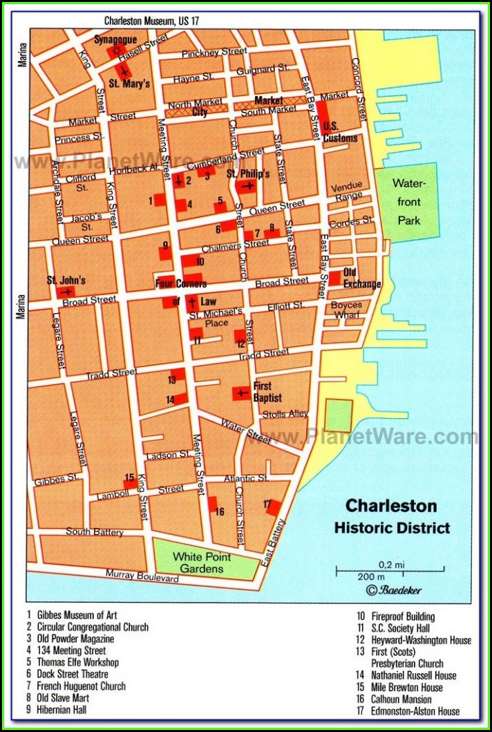 Map Of Hotels Near Charleston Sc Airport