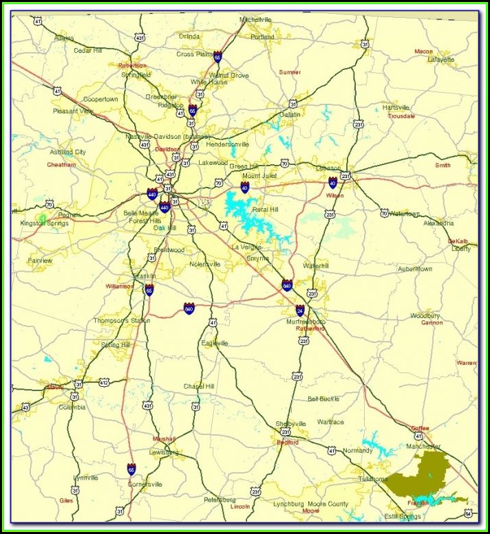 Map Of Hotels Near Downtown Nashville Tn