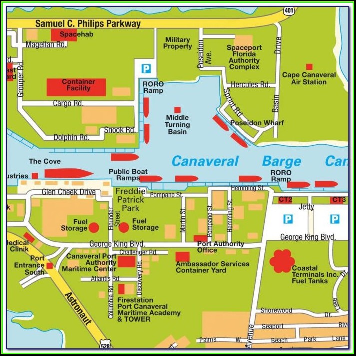Map Of Hotels Near Port Canaveral