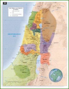 Map Of Israel Twelve Tribes