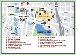 Map Of San Antonio Riverwalk Hotels