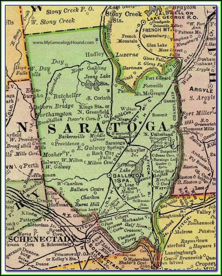 Map Of Towns In Saratoga County Ny
