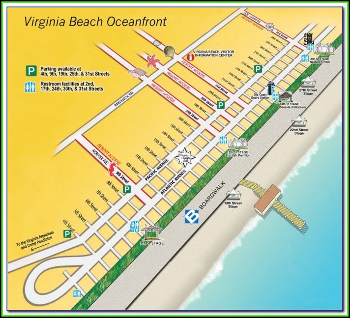 Map Of Va Beach Boardwalk Hotels
