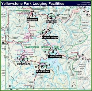 Maps Of Yellowstone National Park With Lodging
