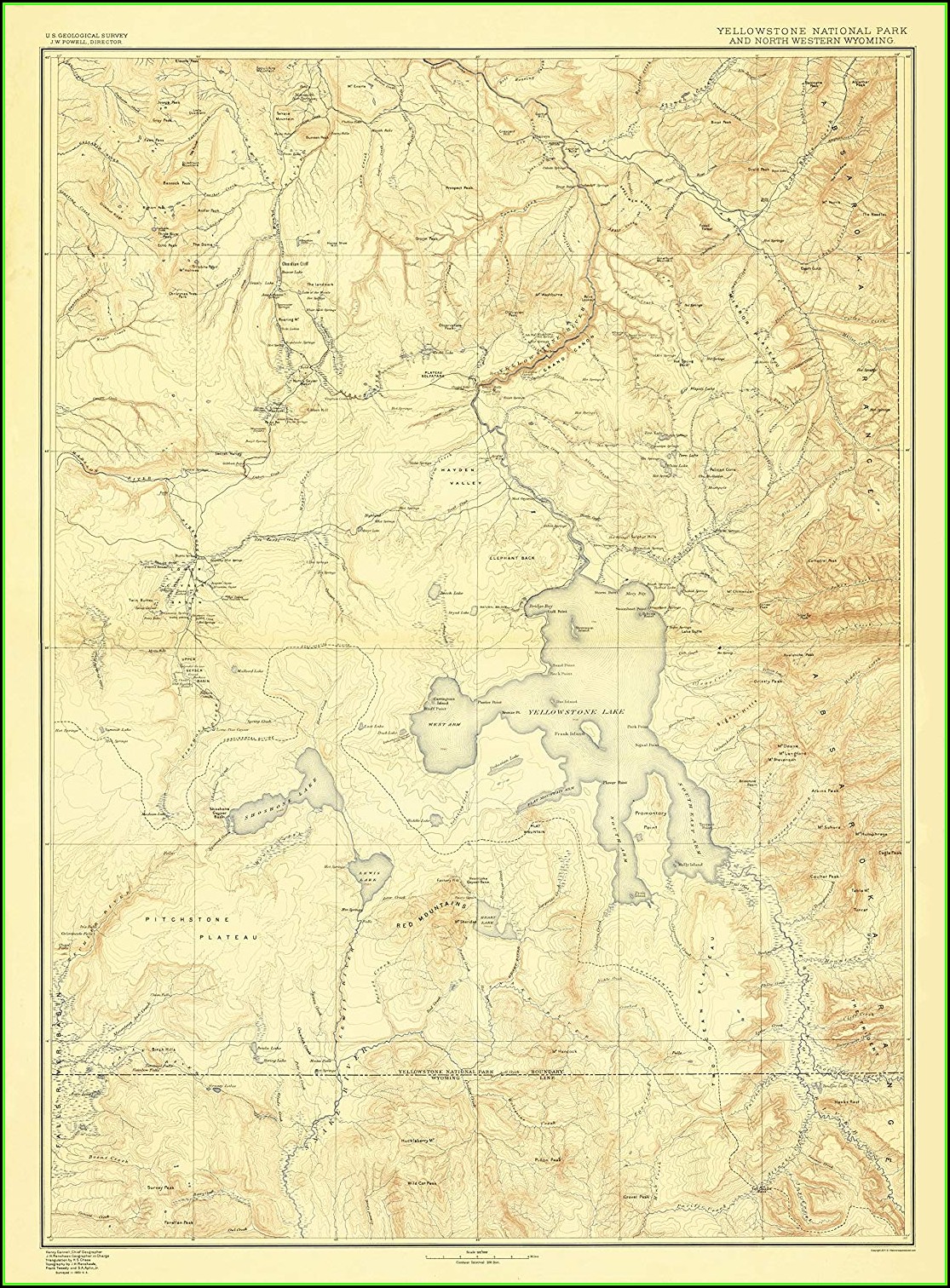 Maps Of Yellowstone National Park