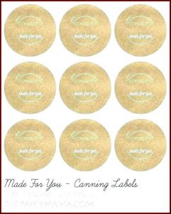 Mason Jar Label Template