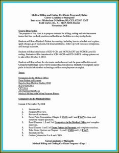 Medical Billing And Coding Internship Resume Samples