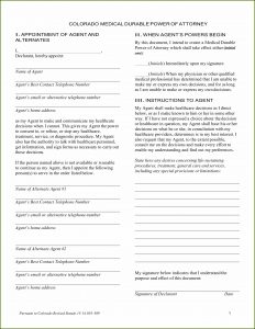 Medical Durable Power Of Attorney Form Colorado