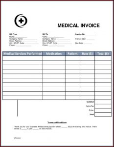 Medical Invoice Template