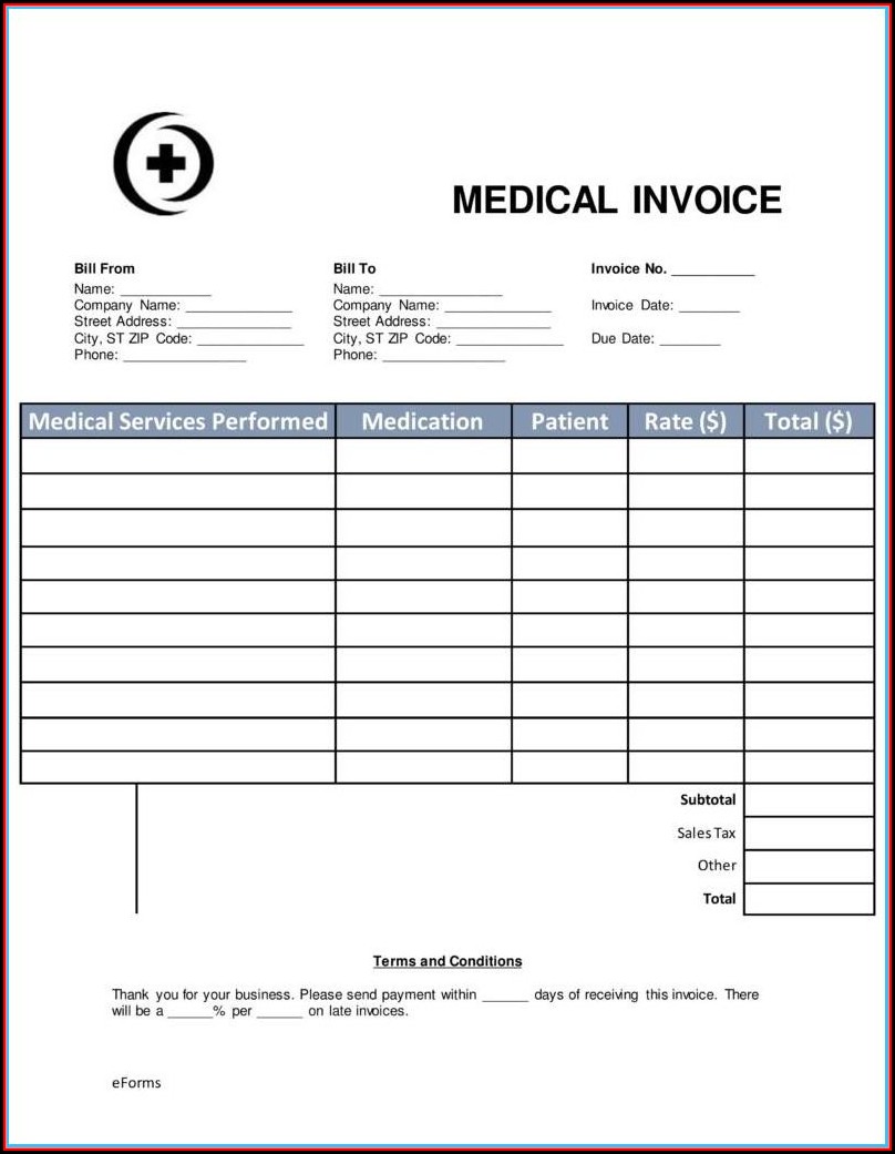 Medical Invoice Template