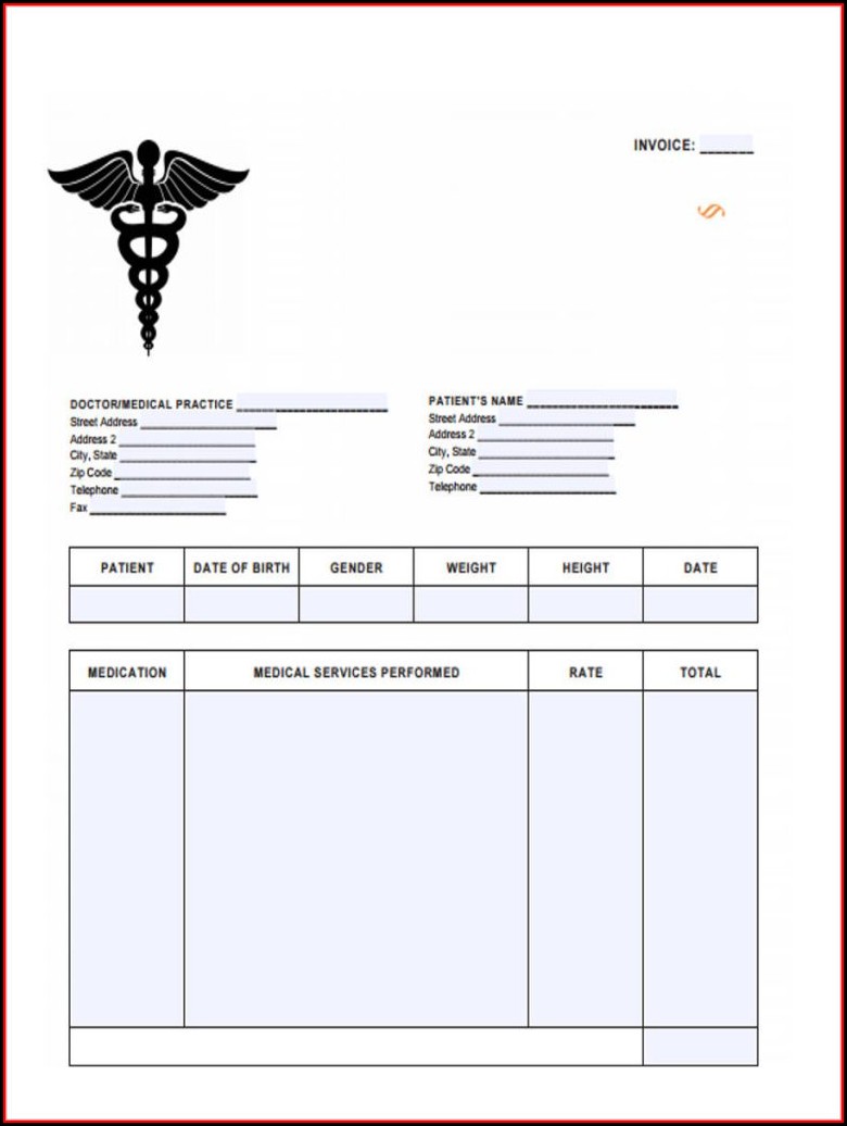Medical Receipt Template Excel