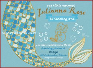 Mermaid Invitation Designs