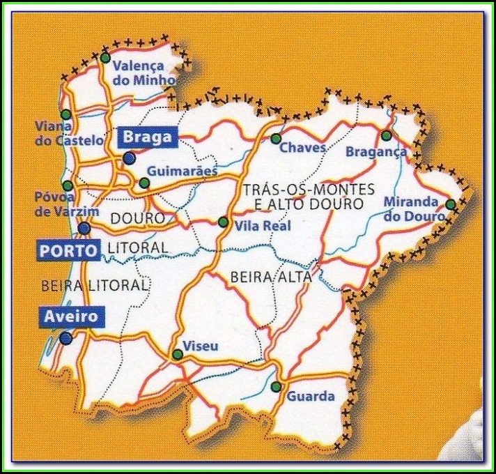 Michelin Map Northern Portugal