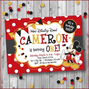 Mickey Mouse Birthday Invitation Designs