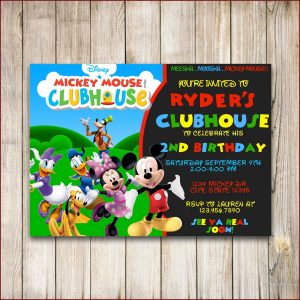 Mickey Mouse Birthday Invitation Layout