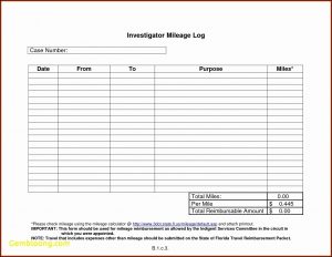 Mileage Reimbursement Form Template Free