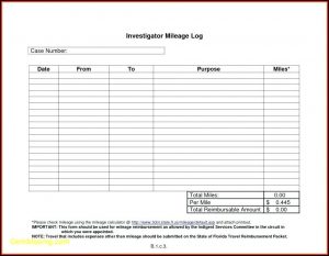 Mileage Reimbursement Template 2017