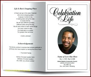 Montessori Celebration Of Life Template