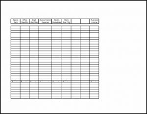 Monthly Business Income And Expense Template