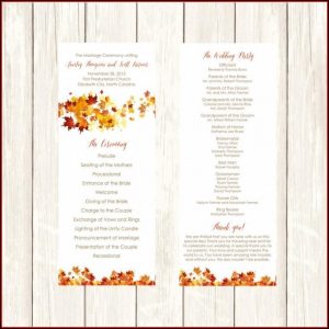 Ms Word Wedding Program Templates
