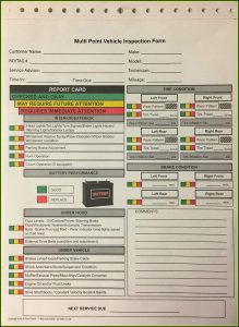 Multi Point Vehicle Inspection Form