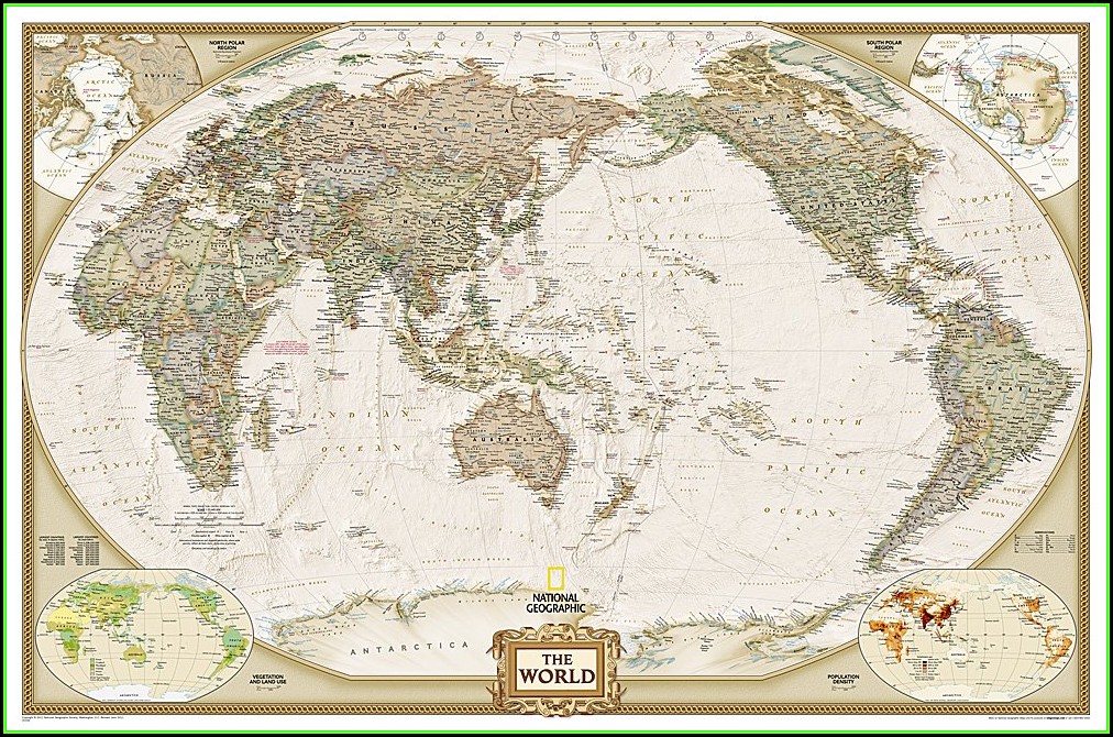 National Geographic World Map Laminated
