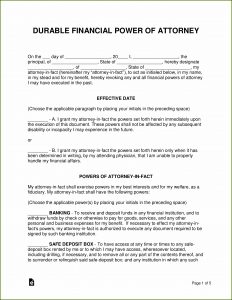 Nc Durable Power Of Attorney Form Pdf