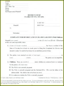 New Jersey Divorce Form Template