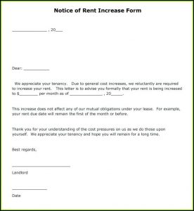 Notice Of Rent Increase Form California Pdf