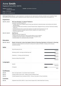 Nursing Assistant Cv Template