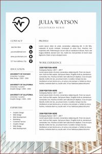 Nursing Cv Template Word