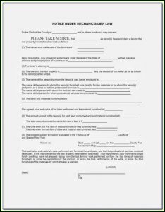 Nys Mechanic Lien Form Free