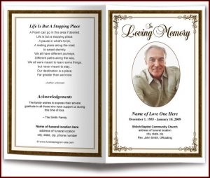 Obituary Program Samples