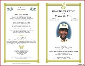 Obituary Program Template Free Download
