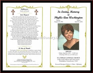 Obituary Program Template Word