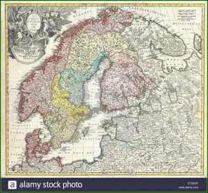 Old Fashioned Map Of Scandinavia
