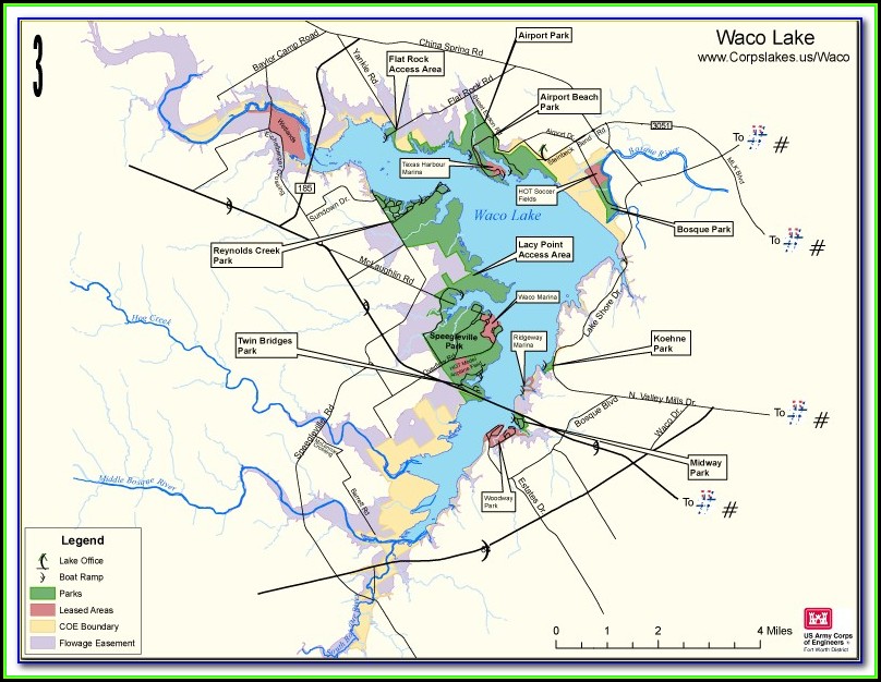 Old Lake Waco Map