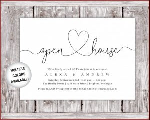 Open House Invitation Template Word