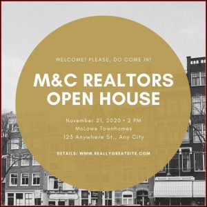 Open House Invitation Templates