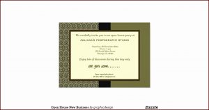 Open House Invitation Wording For Business