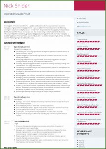 Operations Supervisor Resume Templates