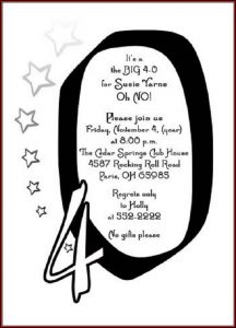 Party Invitation Template Wording