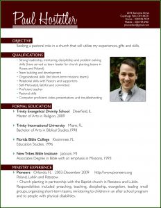 Pastoral Cv Template